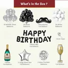 Mustache Theme Birthday Balloon Decoration Kit , Multicolor, Pack Of 69