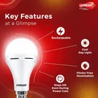 EVEREADY 9W Rechargeable Bulb, Ideal for Powercuts, Energy Efficient 4 hrs Bulb Emergency Light 