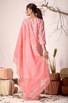 Cotton Printed Kurta with Pant & Dupatta for Women 
