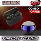 Wireless Bluetooth Speaker + Earbuds With Charging Case, 5.4 Bluetooth Version ,BLACK, 