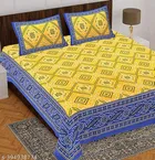 Cotton Queen Bedsheet with 2 Pillow Cover 