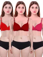 Pibu वीमेन कॉटन ब्रा पैंटी सेट 
