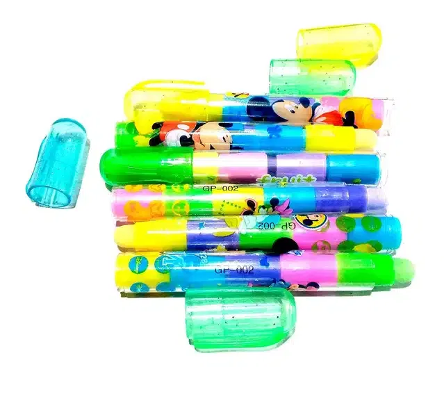 5 in 1 Stacking Pull Out Eraser for Kids (Multicolor, Pack of 6)