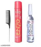 Ezxo Hair Spray with Serum & Salon Hair Comb (Multicolor, Set of 3)