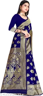 Banarasi Silk Zari Woven Saree for Women 