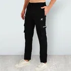Lycra Nylon Logo Printed Track Pant for Men 