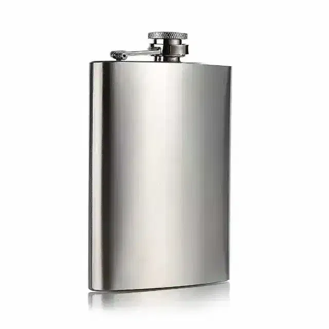 Pallavi Trading 8Oz, 236 ml Stainless Steel Hip Flask Portable Alcoholic Beverage Holder