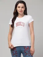 Round Neck Printed T-Shirt for Women 