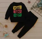 Hosiery Cotton Full Sleeves T-Shirt with Pant Clothing Set for Kids 