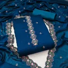 Vichitra Silk Unstitched Dress Material for Women 