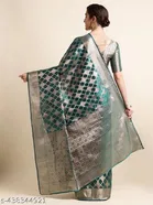 Organza Zari Woven Saree for Women 