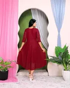 Net Gowns for Women,  Maroon  