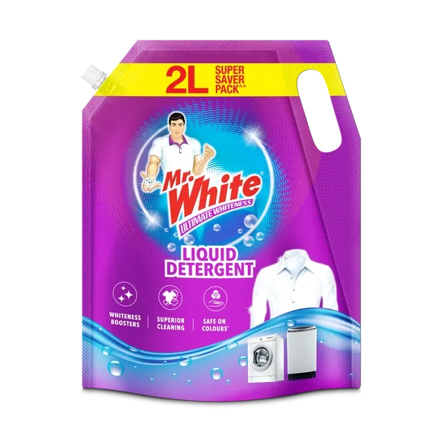 मिस्टर व्हाइट लिक्विड डिटर्जेंट 2 L (रिफिल)