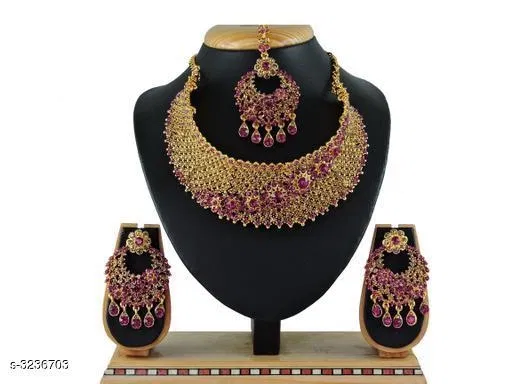 Jewellery Set for Women (Red, Free Size)