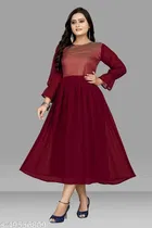 Cotton Solid Anarkali Kurti for Women 