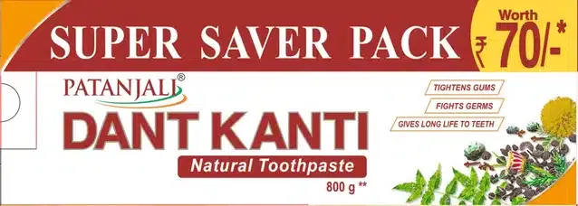 Patanjali Dant Kanti Natural Toothpaste 800 g (Value Pack)