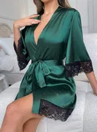 Satin Solid Babydoll for Women 