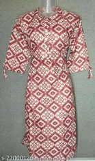 Cotton Blend Printed Kurti for Women 
