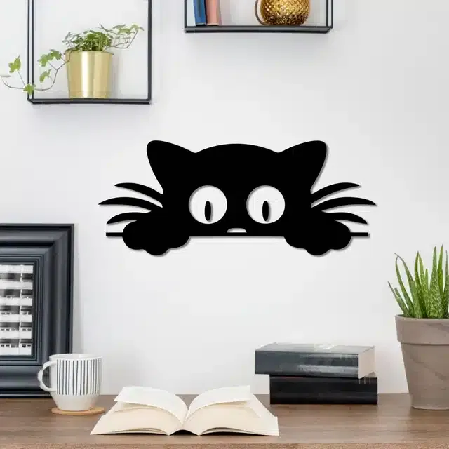 Wooden Self Adhesive Wall Sticker (Black)