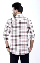 Cotton Blend Chequered Shirt for Men 