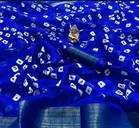 Linen Bandhani Saree for Women 