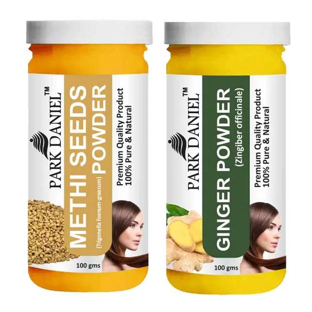 Park Daniel 100% Pure & Natural Methi Seeds Powder & ginger Powder (Pack Of 2, 100 g) (SE-429)