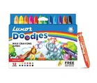 Luxor Doodle Jumbo Wax Crayons 90Mmx11Mm/12'S 