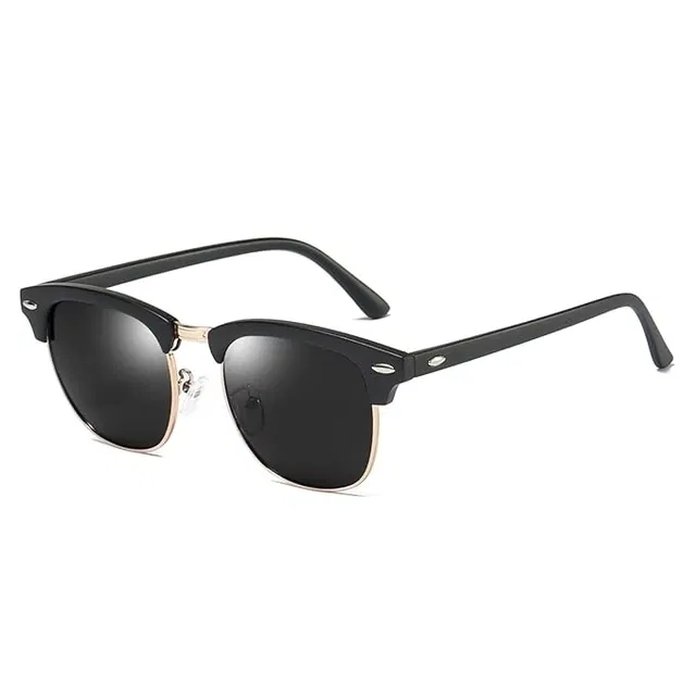 Metal & Plastic Premium Sunglasses for Men (Black, Pack of 1)