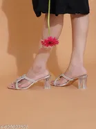 Embellished Heel Sandals for Women 