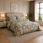 Simple Home 120TC Geometry Queen Bedsheet 88x96inch
