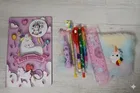 Polyester Backpack, Unicorn Notebook, Plush Journal, & Rainbow Stationery Kit, Multicolour, Set of 1