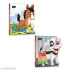 Animal Shaped Story Board Book Set of 2 – The Clever Dog & Hungry Horse | Early Learning Animal Stories for Kids | Cute Shaped Board Books for Toddlers | Preschool Reading, Brain Development, Vocabulary Building, Perfect Birthday Gift for Children