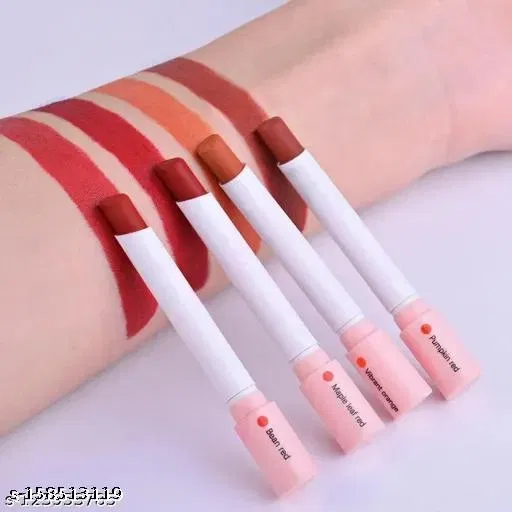 Long-Lasting Lipsticks for Women, Multicolor, Pack of 4