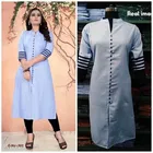 Solid Cotton Kurti for Women 