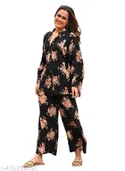 Floral Printed Short Kurta with Matching Pyjama Set for Women 