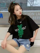 Round Neck Printed T-Shirt for Girls 