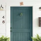 Metal Swastik Pyramid Yantram Vastu Yantra Wall/Door Hanging for Pooja Ghar Decorative Showpiece 