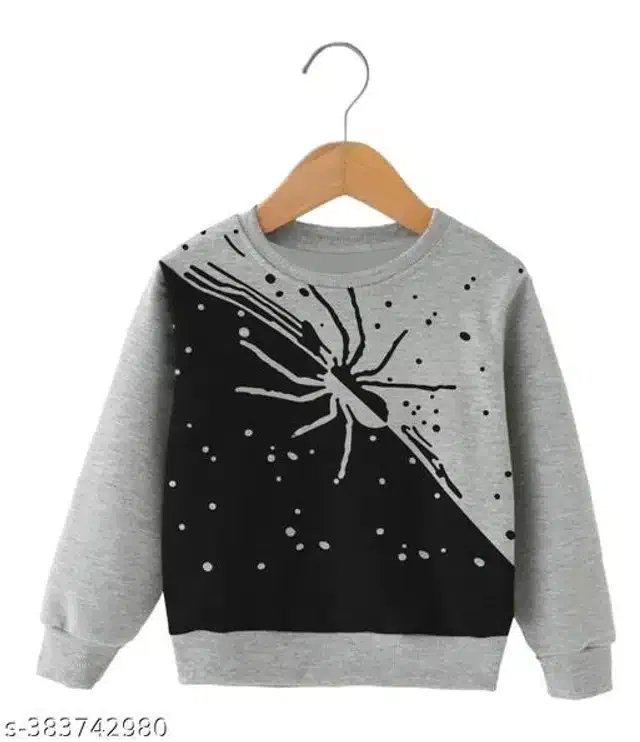 Full Sleeves T-Shirt for Boys (Black & Grey, 4-5 Years)