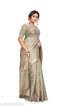Organza Zari Woven Saree for Women 