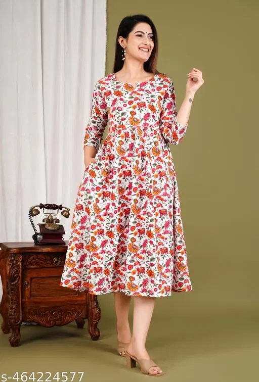 Rayon Kurti for Women, Pink (XXL)