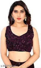 Lycra Sequence Saree for Women 