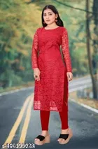 Net Kurti for Women,  Red  
