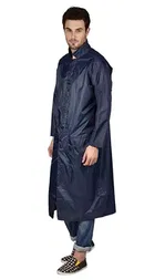 Solid Overcoat with Hoods and Side Pocket Raincoat for Men & Women 