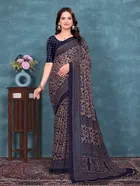 Georgette Printed Saree for Women 