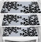 KANUSHI Industries® 1Pc Fridge Cover for Top with 6 Utility Pockets + Taddy Design 4 Fridge Mats 