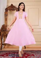 Rayon Kurti for Women, Pink 