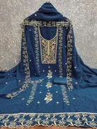 Georgette Punjabi/All Over Suits Semi-Stitched Suits 