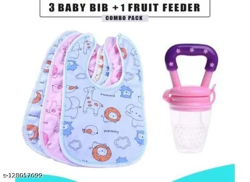 Yv Baby Food Feeder Plus 3 Waterproof Bibs