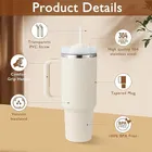 Stainless Steel Vacuum Insulated Tumbler with lid and Straw 1200ml