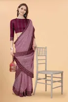 Trendy Simar Silk Saree with Blouse Piece For Women 